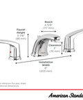 Colony Pro 8 Inch Widespread Two-Handle Low Arc Bathroom Faucet With Pop-Up Drain Assembly 1.2 GPM Polished Chrome Finish dimensions