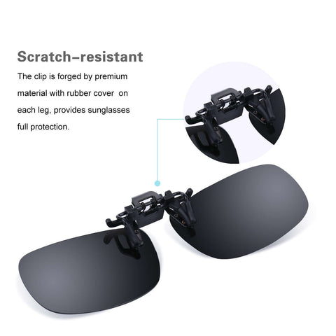 Polarized Clip On Sunglasses With Flip Up Design Silver Mirrored Lenses Unisex Outdoor Glasses for driving fishing sports
