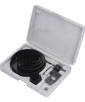 Heavy Duty Carbon Steel Hole Saw Kit With 13 Pieces For Precise Drilling In Wood Drywall PVC And Cork Plus Mandrels Fast Accurate Cuts For Cool DIY Pros in case