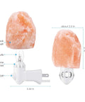 Upgraded Natural Himalayan Crystal Salt Lamp Set With 4 Bulbs For A Cozy Lit Glow Mini 11.2 Oz Hand Carved Night Light