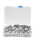 Motorcycle Fairing Screw Kit Aluminum M5 M6 177 Piece Set With Washers For Sportbike Repair And Replacement Hardware