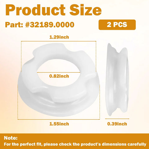 Ultra Plastic Front Auger Nose Bushing Replacement for Beverage Dispensers Hopper Assembly Fits CDS-3 ULTRA-1 ULTRA-2 ULTRA-2A Durable Auger Nose Hopper Bushing Easy Install Long Lasting Performance, 1.55x1.29x0.39 inch