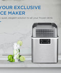 Straight Up Beast Countertop Pellet Ice Maker Cranking Sixty Six Pounds Daily With Smart Touchscreen Interface on kitchen countertop.