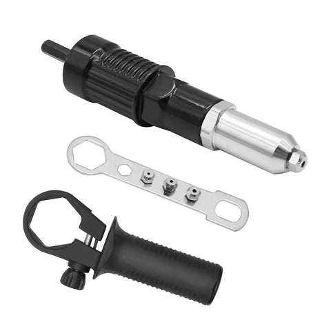 Pop Rivet Gun Adapter Kit For Cordless Drill Pro Grade Rivet Drill Attachment with 4 Interchangeable Heads 2.4mm 3.2mm 4.0mm 4.8mm