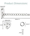 Heart Shaped Door Chain Lock With Press To Unlock Adjustable 3mm Chain Kid Proof Security For Home Apartment Bedroom Travel