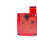Rock Solid XCSE7512 Safety Door Switch Featuring Insert Solenoid Guard Lock, red with diagram, for heavy duty industrial machinery.