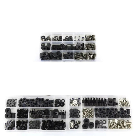 Full Fairing Bolts Kit For Popular Sportbike Models 748 916 996 998 Nut And Bolt Set With Washers Clips And Screws in organizer tray