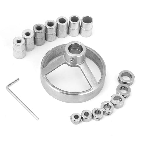16 Piece Woodworking Drill Guide Set With Vertical Drilling Fixture And Hole Puncher Locator for precise carpentry.