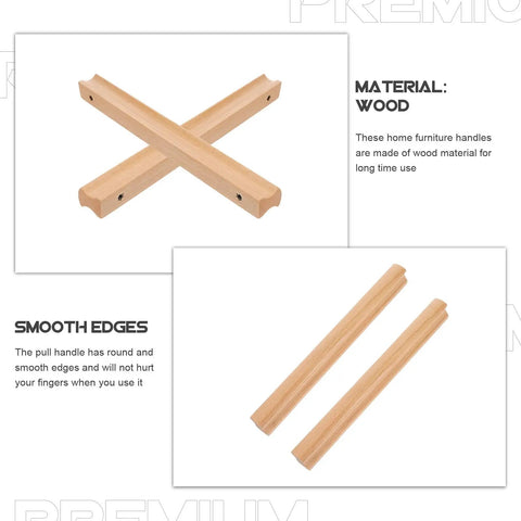 Solid Wood Cabinet Handles Set Of 2 For Drawers Wardrobe Doors And Kitchen Cupboards Built To Last Furniture Hardware With 192mm Center
