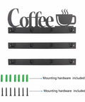 Coffee Mug Wall Rack With 12 Heavy Duty Hooks And Metal Sign For Coffee Bar Kitchen And Office Space Saving Wall Mounted Mug Organizer