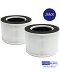 Replacement Filters For TREDY TD-1500 And TD-1500BM Air Purifier, 2-Pack, shown with white pleated design