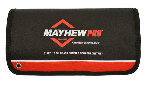 Knurled Brass Punch And Scraper Set 12 Piece Metric Pro Grade Non Marring Non Sparking Includes 6mm 10mm 13mm Drifts Case