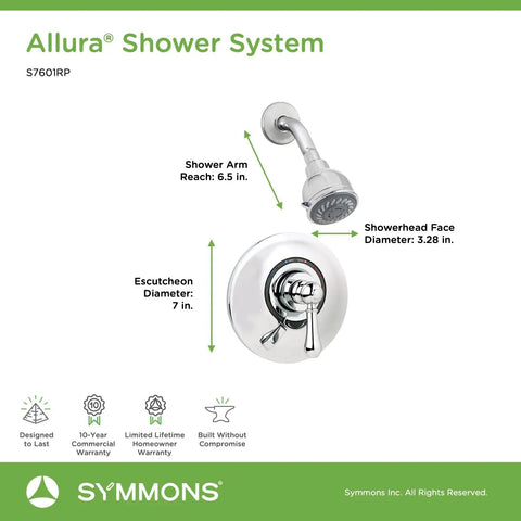 Single Handle 2 Spray Shower System With VersaFlex Integral Diverter In Satin Nickel Valve Included Temptrol Pressure Balancing Valve