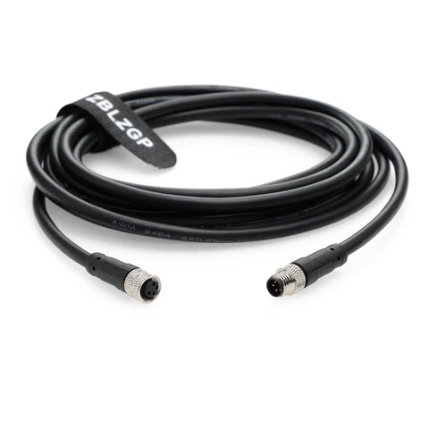 Score This Tough As Nails Heavy Duty M8 A Code 4 Pin Male To Female Extension Cable Featuring IP67 Waterproof Shielding for Profibus, 10m length