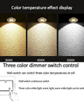 Color temperature effect display showcasing 12 Pack 7W LED Brass Recessed Downlights Dimmable Vintage Retro ceiling spotlights in three tones.