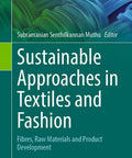 Cover of 'Sustainable Approaches in Textiles and Fashion' book, featuring green and blue design with text on eco-friendly textiles.