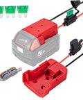 Plug And Play Lithium Battery Adapter Conversion Kit For Tools And DIY Projects Output Only Power Connector For Electric Vehicles RC Cars And Reliable Power Supply showing connectors and wiring components.