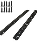 Heavy Duty Rock Solid 304 Stainless Steel Piano Hinges 2 Pack 12 Inch Continuous Door Hinge Pre Drilled with black screws.