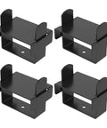 Upgrade Your Ride With This 4-Piece Stainless Steel Leaf Spring Clamp Kit For Easy Repair And Serious Stability On Trucks Campers Or Trailers When Towing Heavy Loads It Slaps Right On To Lock The Axle And Give You A Smooth Sailing Experience Without Any four black steel leaf spring clamps for 2.5-inch truck springs