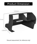 Toyota Land Cruiser Prado 250 Center Console Organizer Tray For 2024 2025 2026 ABS Water Resistant Storage Box Interior Car Accessory Black Scratch Resistant Easy Install Keeps Cup Holders And Small Items Tidy shown with dimensions, length 9.33 inches, width 5.35 inches, height 5.90 inches.
