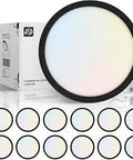 Bright 9 Inch Round LED Flush Mount Ceiling Light 18W 1460 Lumens 3000K To 5000K 3CCT Dimmable, Pack of 12, in box