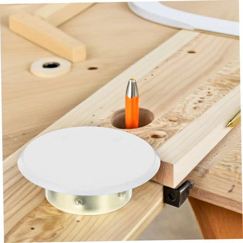 Four Pack Heavy Duty Metal Fire Sprinkler Nozzle Cover Plates on wood surface, showing easy installation and protective design.