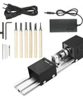 High-Torque Mini Lathe Machine For Wood And Metal With 7-Speed Settings, tools and accessories included, power tool for DIY crafts.