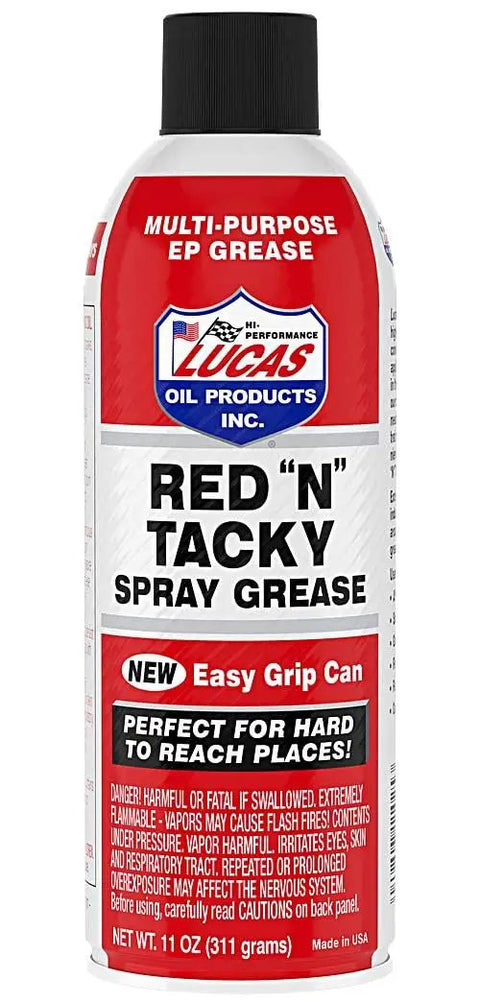 Red N Tacky Easy Grip Aerosol Grease Spray For Quick Cling Lubrication, Water Resistant, 11 Ounce Can front view