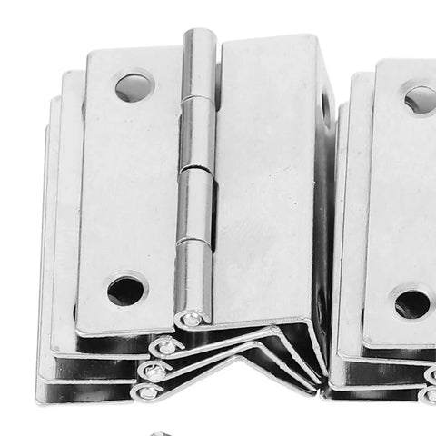 Close-up of 10 Pack Right Angle Cabinet Door Hinges 180 Degree Full Overlay Flat Iron Hinges For Furniture And Wardrobe Dope Silent Operation