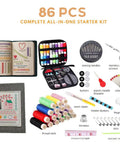2026 Upgraded Embroidery Stitch Book Kit With 106 Grab And Go Patterns, Tools And Tutorials, 86 Piece Beginner Embroidery Kit layout