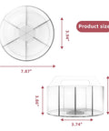 Clear Acrylic Marker Organizer With 360 Degree Rotating Pencil And Crayon Holder, 250 Piece Set, dimensions illustration