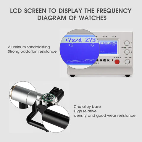 Timegrapher No 1000 Watch Tester For Mechanical Movements, Pro Grade Calibrator And Timing Tool, LCD Display and Watch Holder