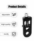 Chain Tensioner Adjuster For Single Speed Bikes Fixie And BMX With Dope Aluminum Alloy Build shown with adjustable, high quality, and sturdy labels.