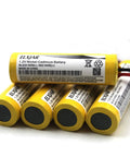 5 Pack 1.2V 800mAh Ni-Cd AA Battery Replacement For Unitech And Lithonia Exit Sign Emergency Lights, yellow battery, 8 inch leads