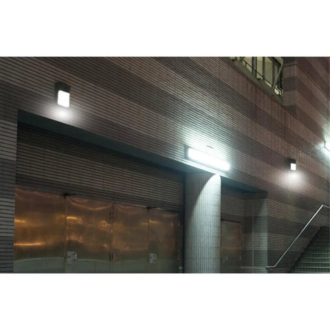 13W LED Wall Pack With Dusk To Dawn Photo Control And Prismatic Lens In Bronze Finish Aluminum Die Cast Body 908 Lumens 5000K