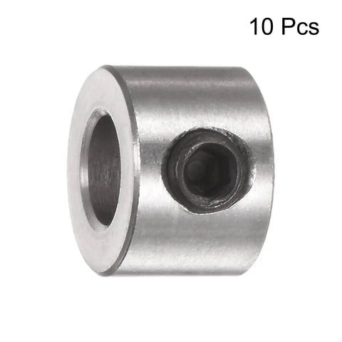 10 Pcs Beefy 5mm Bore Stainless Steel Shaft Collar With Set Screw, 10mm Outside Diameter 7mm Thick, 304 Stainless