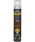 Hardcore Deck And Fence Stain With Gnarly UV Protection Black Walnut Oil Base in a 24 oz spray can for wood surface protection.