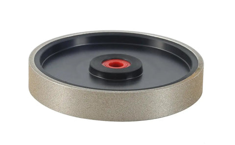 6 Inch CBN Grinding Wheel With Adjustable Bore And Auto Adapter Fitting 3/4, 5/8, 1/2 Inch, 800 Grit, 1 Inch Wide Plastic Body For All 6 Inch Bench Grinders