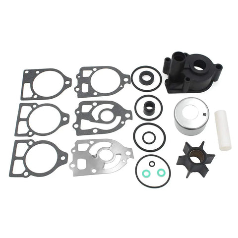 Water Pump Impeller Kit For Mercury Marine Outboard V6 75-225 HP And MerCruiser Alpha One Stern Drives 46-96148A8 Sierra 18-3517 18-3316 Durable Replacement With Great Value displayed with gaskets and components.