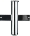 Three Tube Boat Fishing Rod Holder For Marine Boats And Yachts, Built Tough In 316 Stainless Steel, Polished Finish, Front View