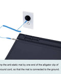 Grounding Outlet Plug With Anti Static Wrist Strap And Grounding Wire For ESD Safe Computer Work, PC Building, And Electronics Repair