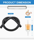 Product dimensions for Premium Heavy Duty Fuel Pump For Lawn Mower Golf Carts And Utility Vehicles with filter and oil hose