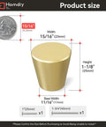 Gold Dresser Knobs Set Of 10 Small Gold Drawer Knobs For Cabinets And Furniture Easy Install With Included Screws One Inch And One And Three Quarter Inch Sleek Modern Hardware Upgrade For Dressers Cabinets Chests And Nightstands, 15/16" gold knob size chart