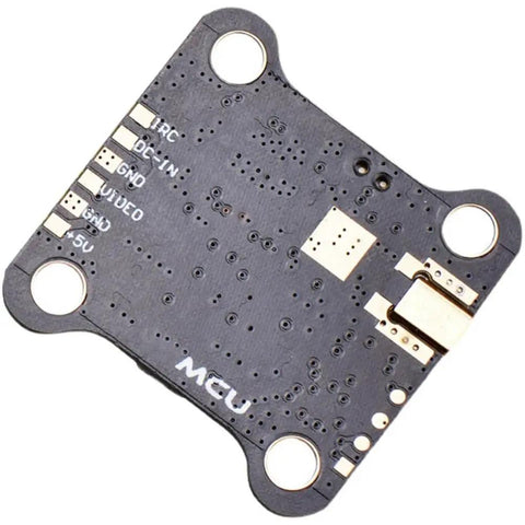 5.8G 40CH FPV VTX Transmitter For RC Drones, Beefed Up 25mW, 100mW, 200mW, 400mW And 600mW Output, 7 To 26V Input Range, Pro Grade Long Range FPV Racing Drone Link. Square circuit board with connectors and labels.