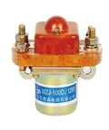Heavy Duty Dc Contactor For All Electric Forklift And Truck Stacker Motor Switch Power Supply 48V with blue label and metal base.