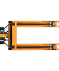 Premium Global Industrial Self-Propelled Electric Pallet Jack Truck Featuring Dual 60Ah Batteries for heavy-duty warehouse handling, top view.