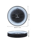 Quartz Wall Back Cover For 12 Inch Round Clock Replacement Rear Panel Shell with dimensions shown