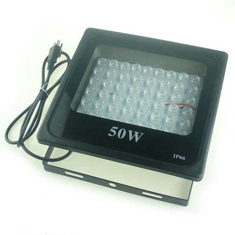 Lit 50W UV LED Flood Light Blacklight For Curing Glue, Aquarium Glow, Fishing, Night Parties, And Art Projects 395nm-400nm 110V
