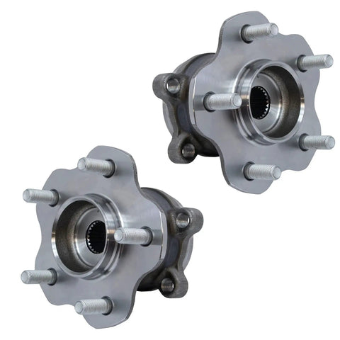 Rear Wheel Bearing And Hub Assembly Set For AWD Nissan Juke 2014 To 2017, Rogue 2014 To 2019, Rogue Select 2014 To 2015, And Rogue Sport 2017 To 2022 in metallic finish