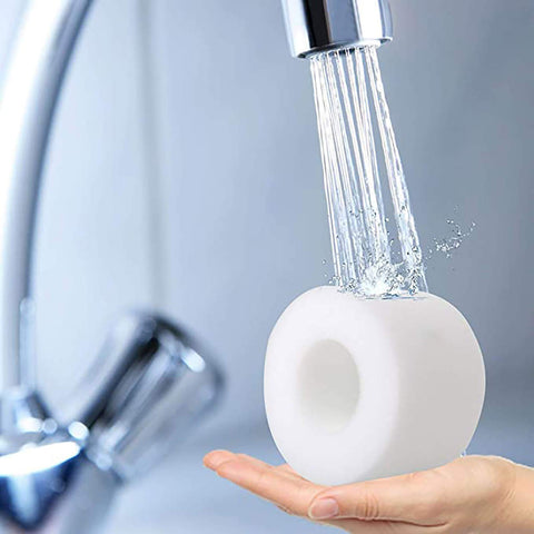 Four Pack Foam And Felt Filters for LZ600 LZ601 LZ602 LZ602C vacuum being washed under faucet